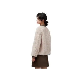 XINFEIYU Velvet feel Coat Women's Beige