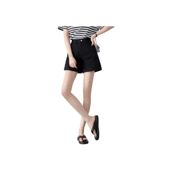 Mo Han Yi Mei Denim Shorts Women's Black
