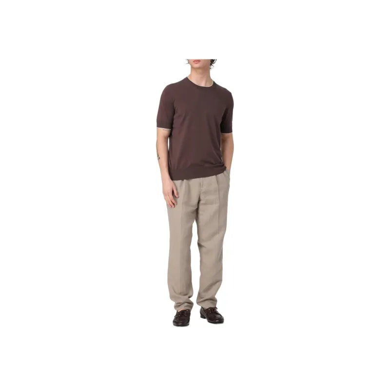 Brunello Cucinelli Short Sleeved Ribbed Jumper-3