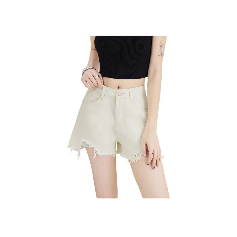 BENGEN Denim Shorts Women's-5