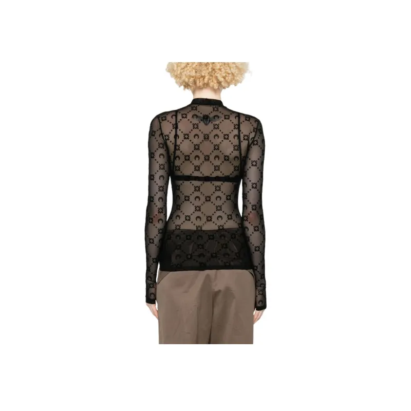 Marine Serre Moonogram Mesh T shirt-1