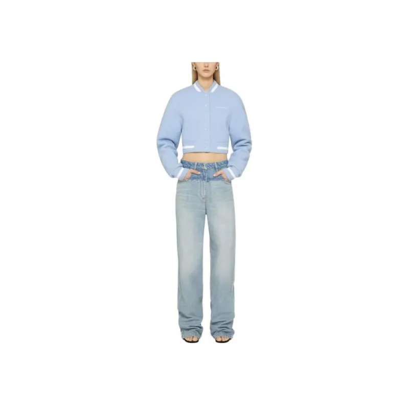 Givenchy 4G Stars Cropped Varsity Jacket 'Light Blue'-2
