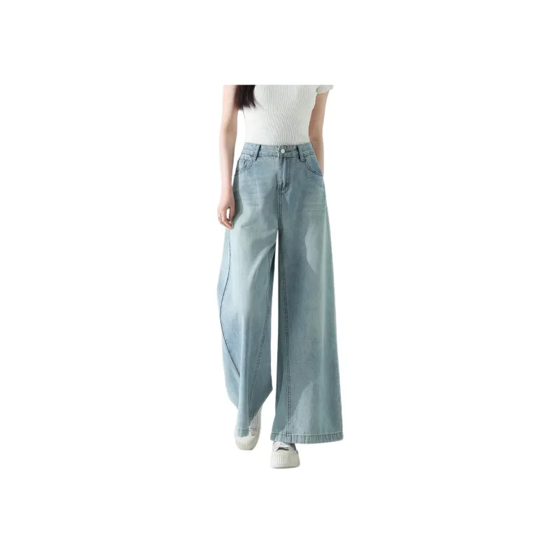 FAWENXIANGZI Jeans Women's Light Blue-0