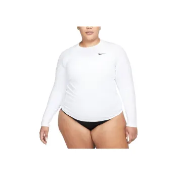 Nike Essential Dri FIT Women's Long Sleeve Hydroguard Swim Top Plus Size
