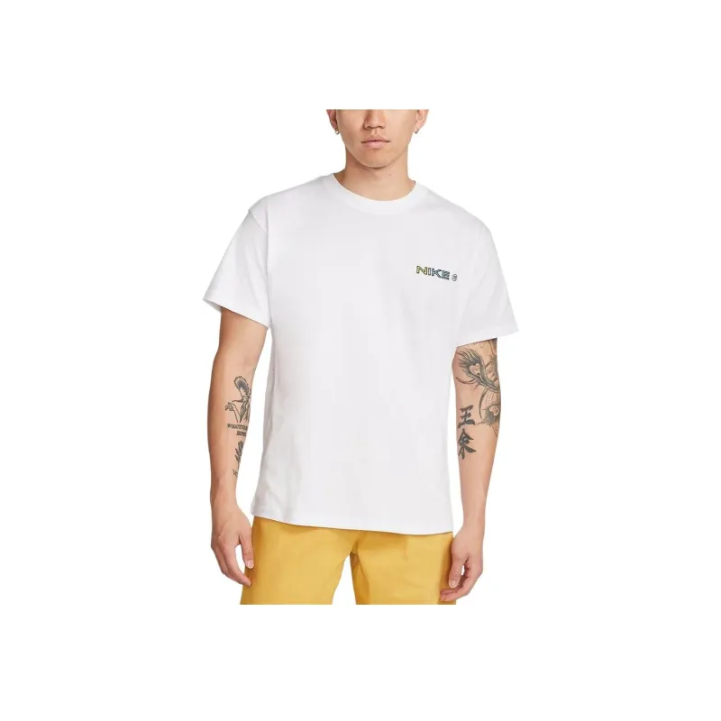 Nike T Shirts Men White-3
