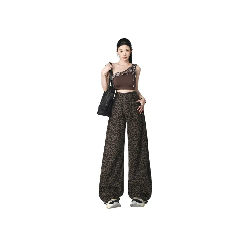 ZAZN Jeans Women's Leopard Print-5