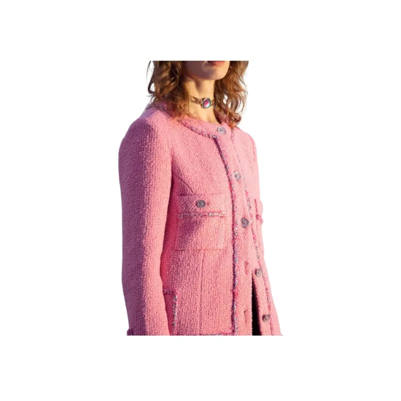 CHANEL Coats Women's Pink-1