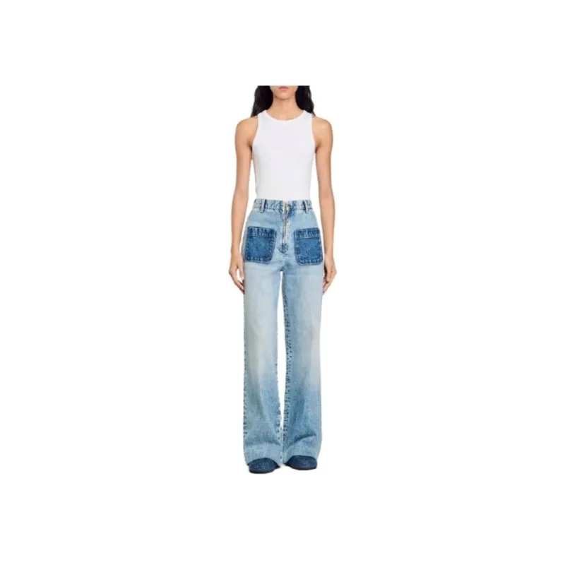 Sandro High rise Straight leg Jeans-1