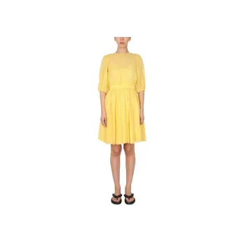 RED VALENTINO REDValentino Puff-Sleeved Midi Dress