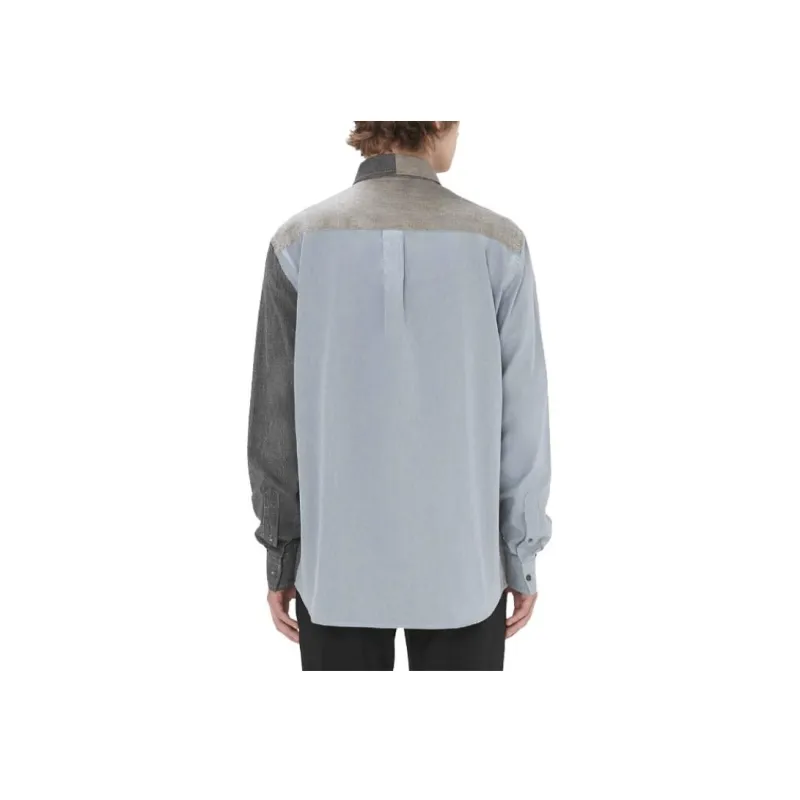 JW Anderson Anchor embroidered Patchwork Shirt-2