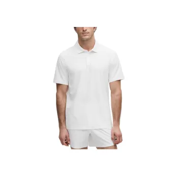 Lululemon UV Protective Striped Mesh Tennis Polo Shirt Men's