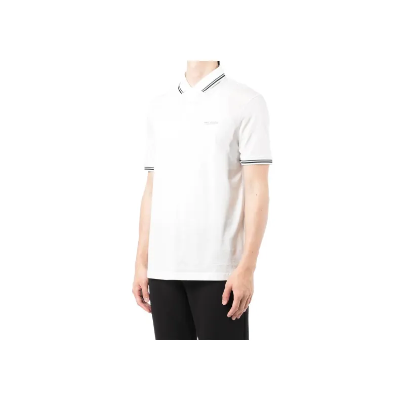 ARMANI EXCHANGEAE SS22 Polo Shirt Men's White-3