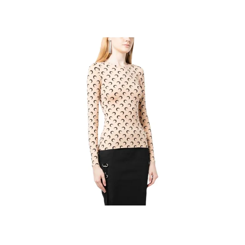 Marine Serre Second Skin Moon Top 'All Over Moon Tan'-2
