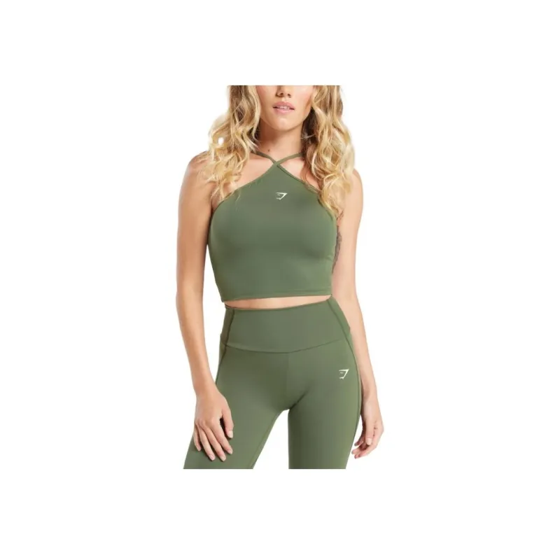 GYMSHARK Everyday Camisole Women's Olive Pit-0