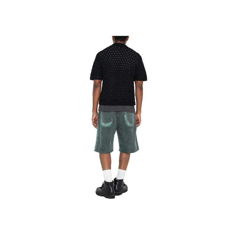 Stussy Big Mesh Polo Sweater-5