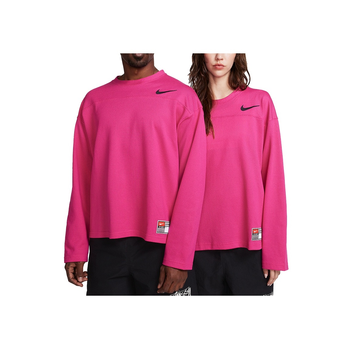 Nike X Stüssy Long-Sleeve Top Pink - POIZON