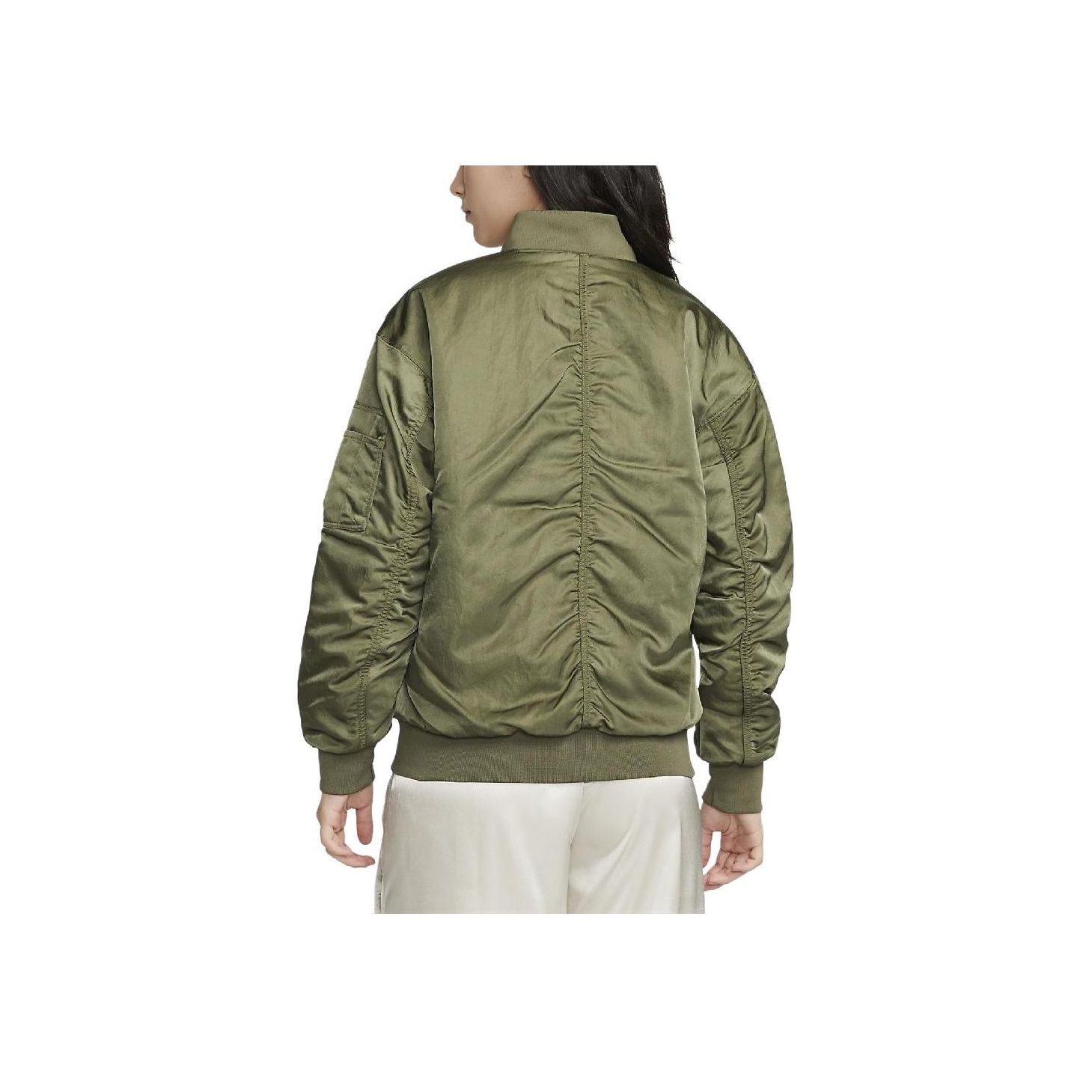 Nike Women's Varsity Bomber Reversible Sporty Jacket Green