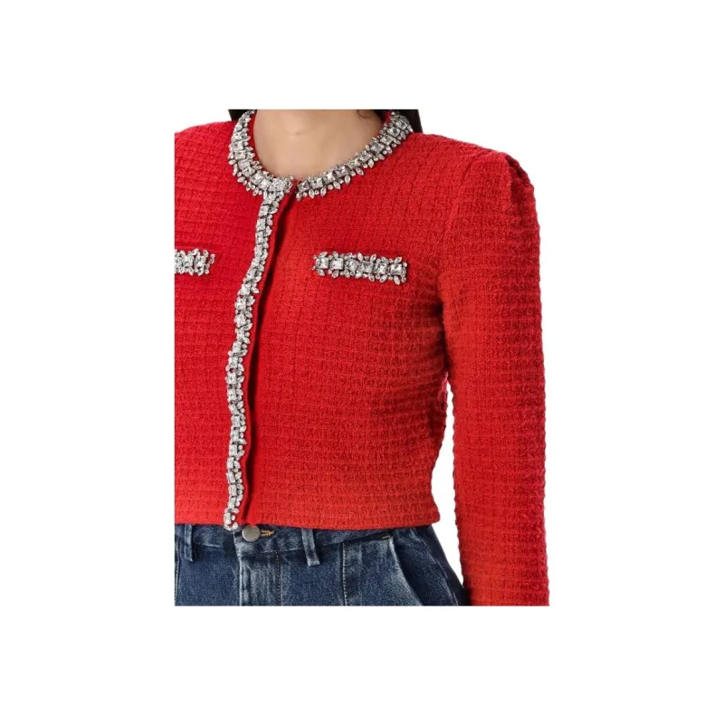 Self portrait Textured Knit Cardigan-3