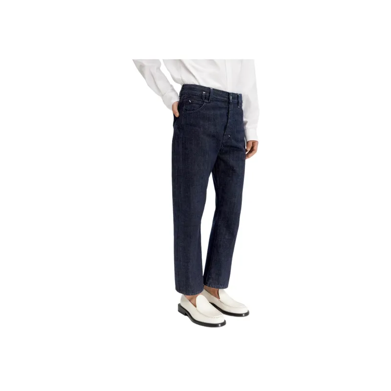 Jacquemus SS25 Cropped Jeans Men's Dark Navy/Dark Marine Blue-2