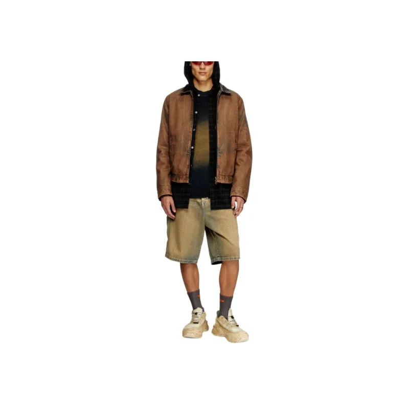 DIESEL Coated Denim Padded Blouson Jacket-4