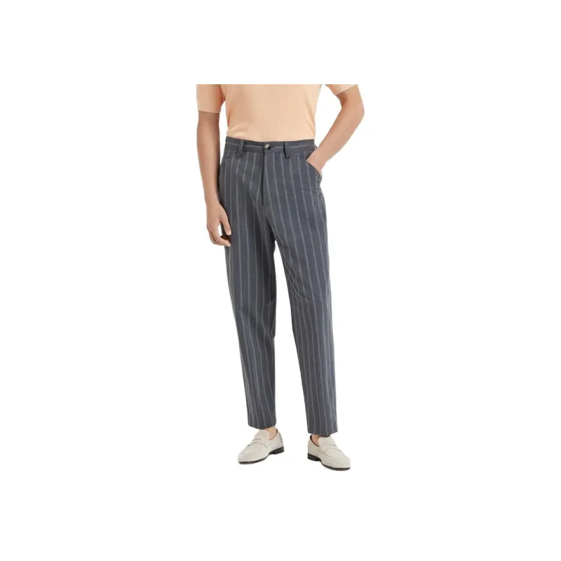 Brunello Cucinelli SS25 Casual Pants Men's Medium Gray-2