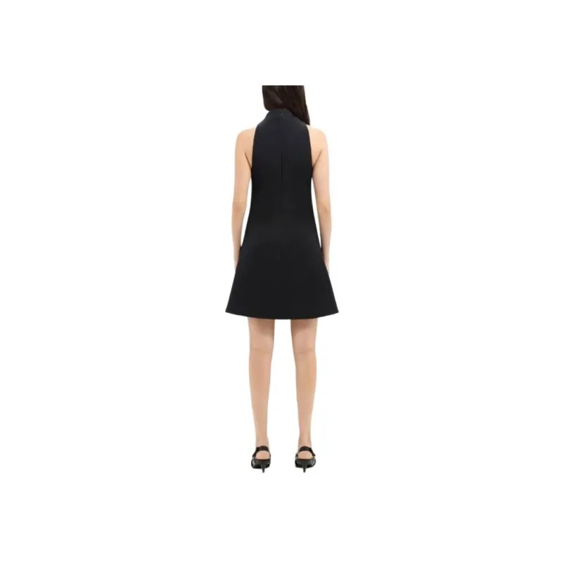 Courrèges Sleeveless Twill A Line Dress 'Black'-3