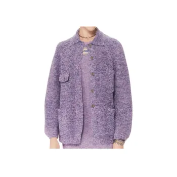 CHANEL 25P Spring Summer Preview Collection Knitwear Women's Purple