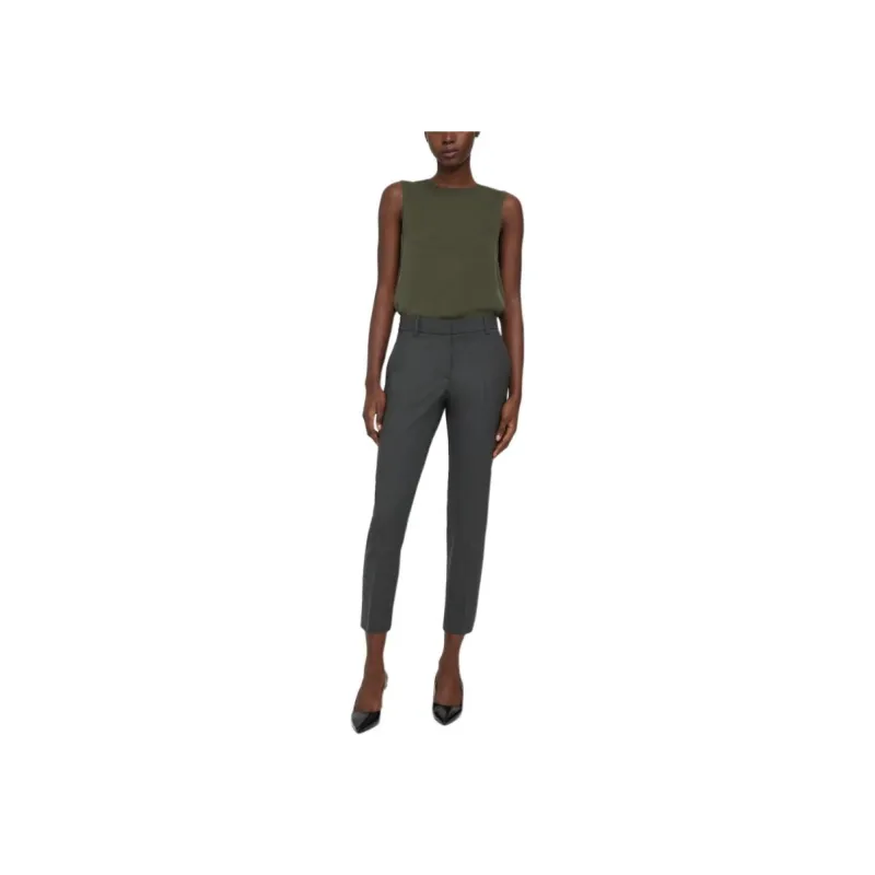 THEORY Casual Pants Women's Gray Green-1