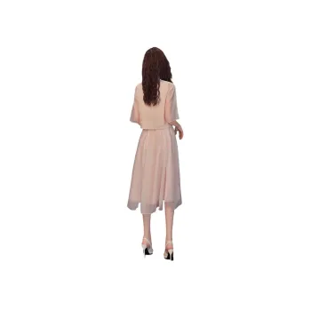 OZVO Short Sleeved Dresses Women's Pink Set