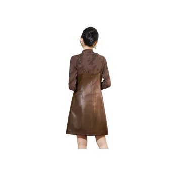 SMEN Slip Dresses Women's Coffee