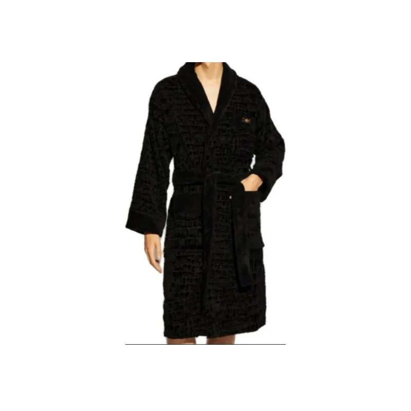 VERSACE Pajama Robe Men's Black-2