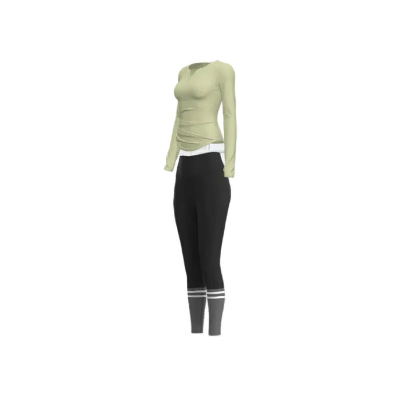 SINGLELADY Yoga Sets Polyester Indoor Yoga Pilates Running Fitness Purple Green Black-4