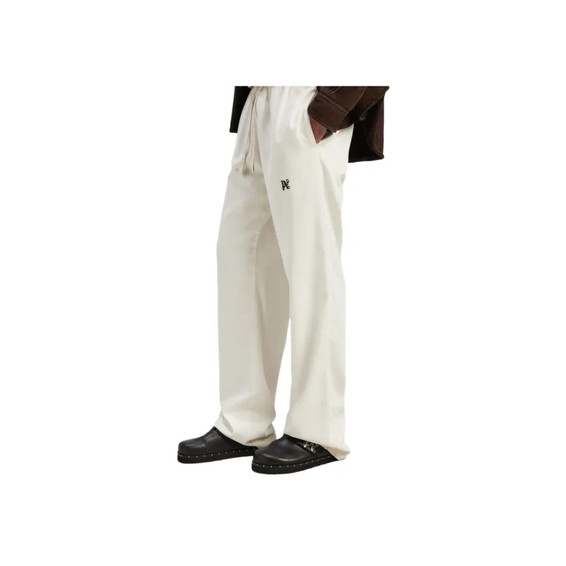 PALM ANGELS Monogram Embroidered Drawstring Pants-1