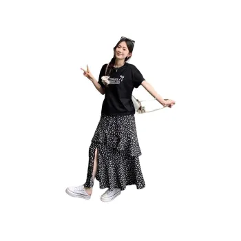 Flowers In Water Casual Long Skirt Women's