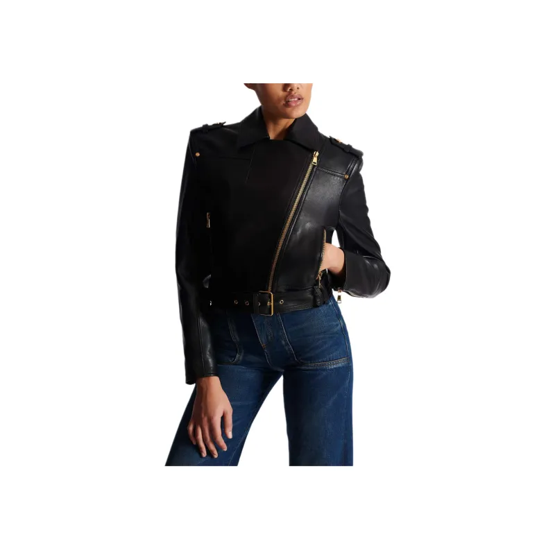 BALMAIN Belted Cropped Jacket-1