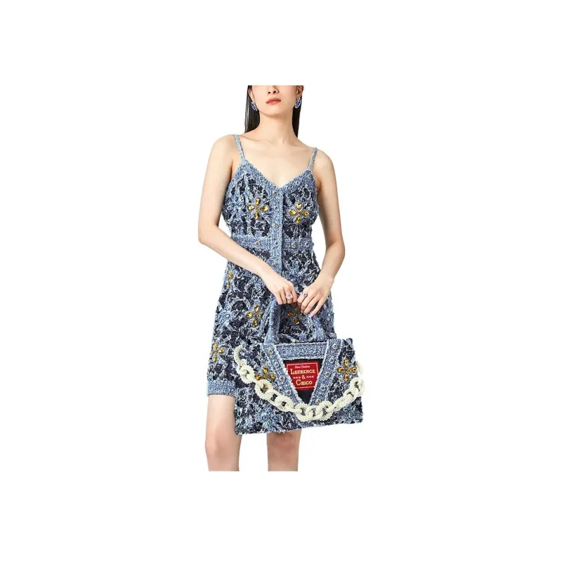 Laurence & Chico Slip Dresses Women's Blue-1