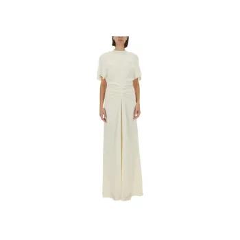 Victoria Beckham Gathered Waist Floor Length Dress