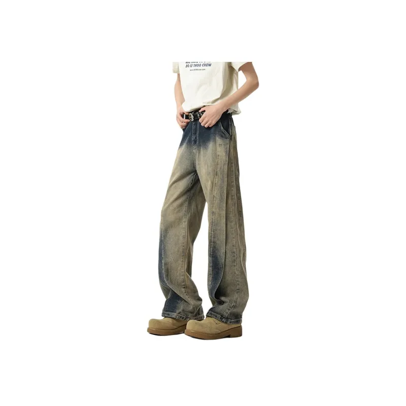 HOKLV Jeans Unisex Vintage Blue-2