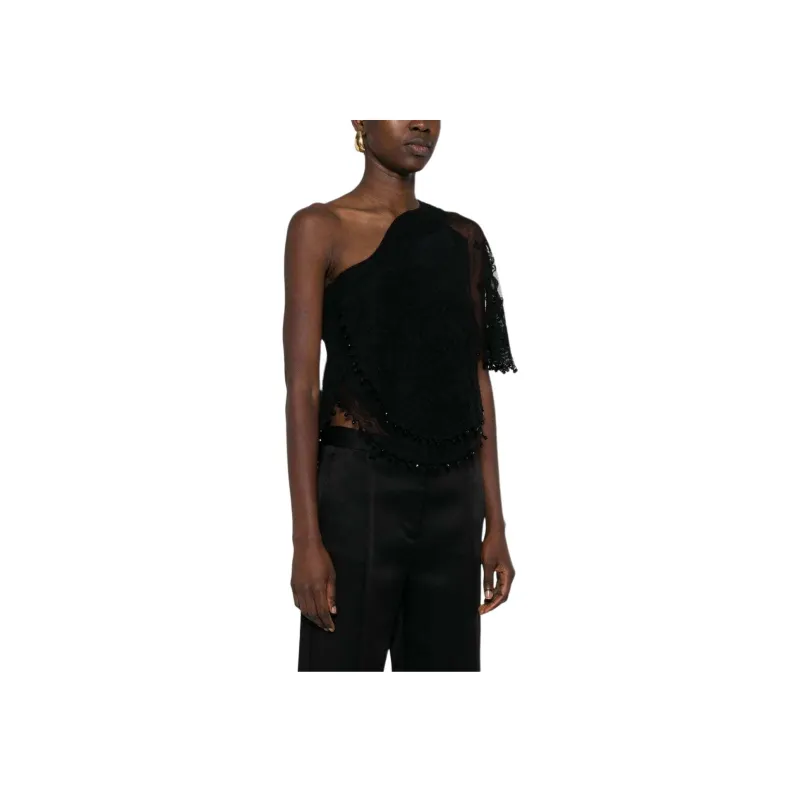ISABEL MARANT Victorine Bead trim Blouse-3