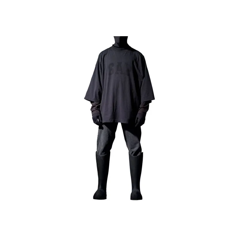 YEEZY X Gap X Balenciaga Dove 3/4 Sleeve Tee Black-4