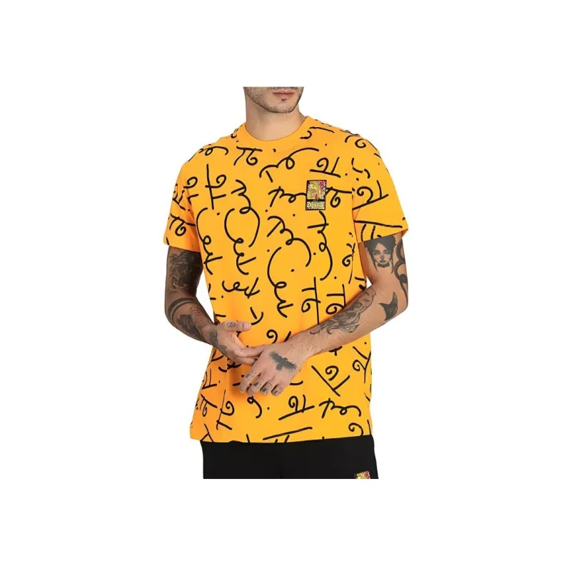 PUMA BRITTO Co-branded Edition T-Shirts Unisex Gold-2