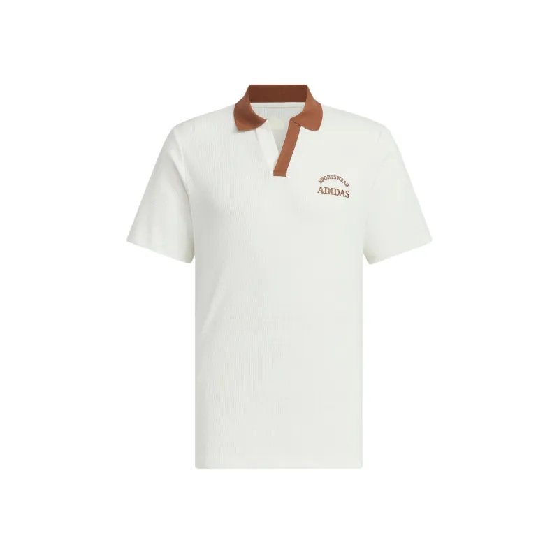Adidas VERBIAGE POLO TEE Polo Shirt Men's Jade White/Brown-0