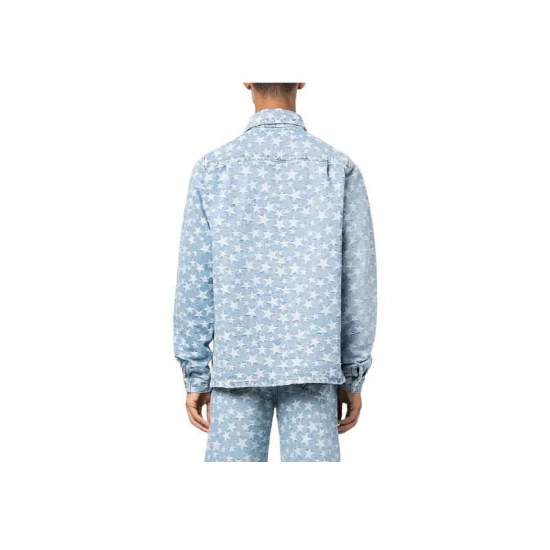 ERL Star pattern Cotton Denim Shirt-3