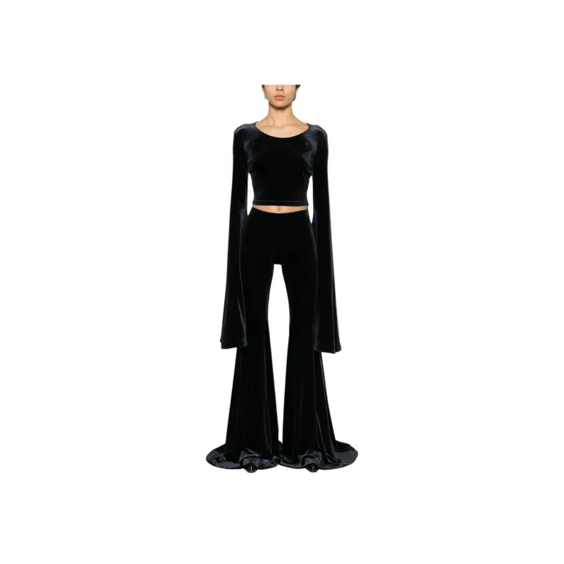 Vetements Velour Cropped Top-1