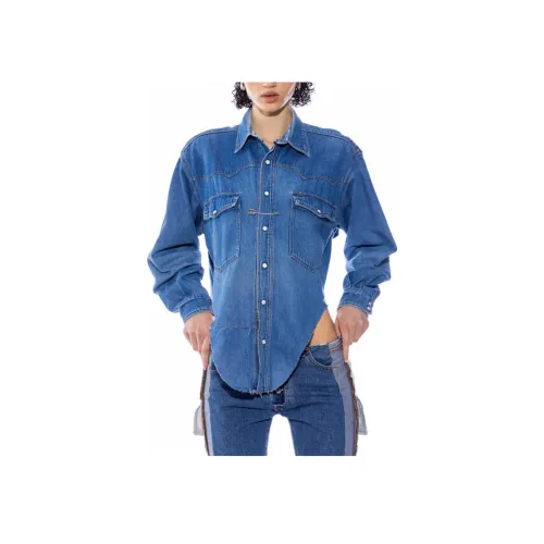 SAMI MIRO VINTAGE 블루 블루 여성 셔츠