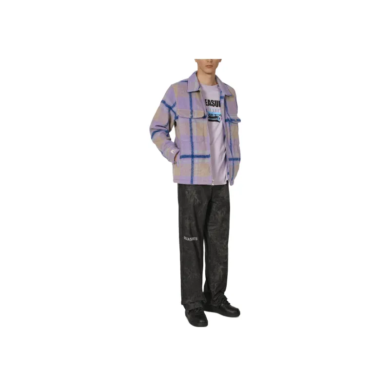 PLEASURES Folklore Plaid Felted Jacket-1