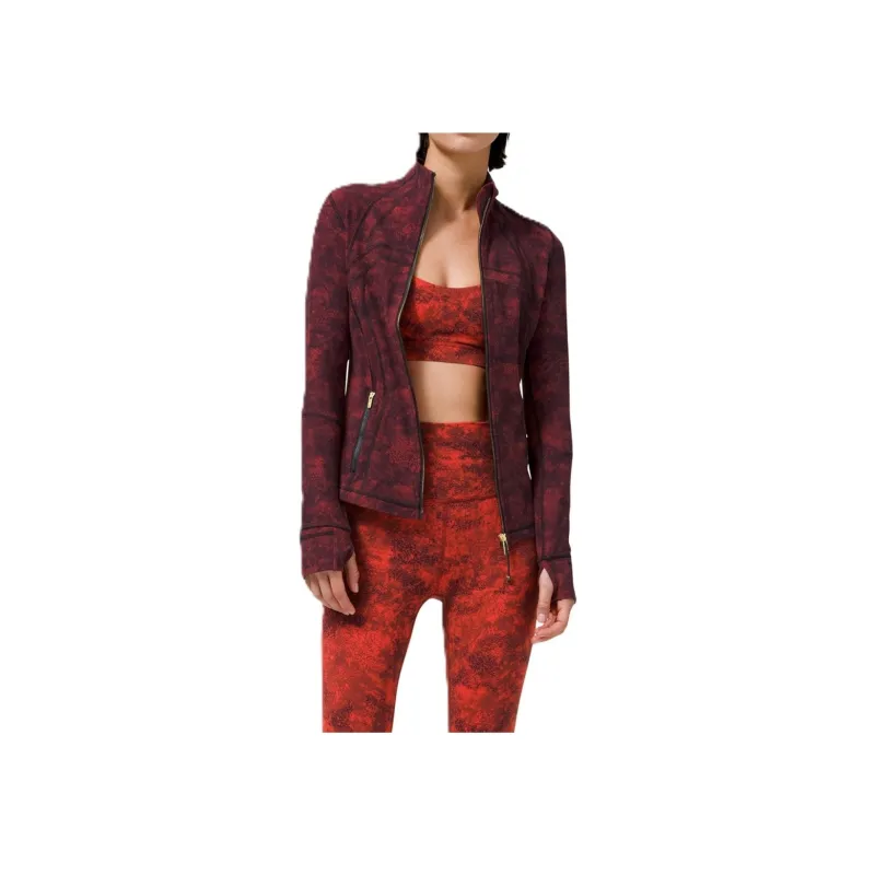 Lululemon Define Jackets Coats Women's Dark Red Mixed Color-4