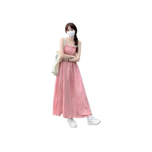 라샤벨 핑크 여성 슬립 원피스