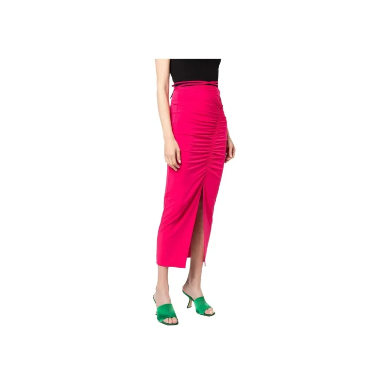 Self portrait Gathered Midi Skirt-5
