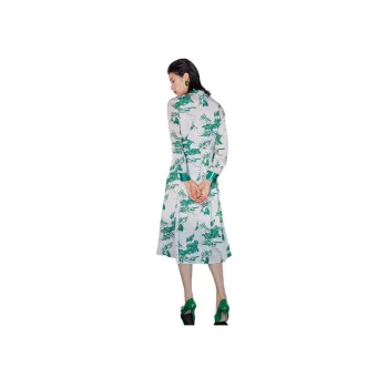 BBLLUUEE Long Sleeved Dress Women's Forest Green